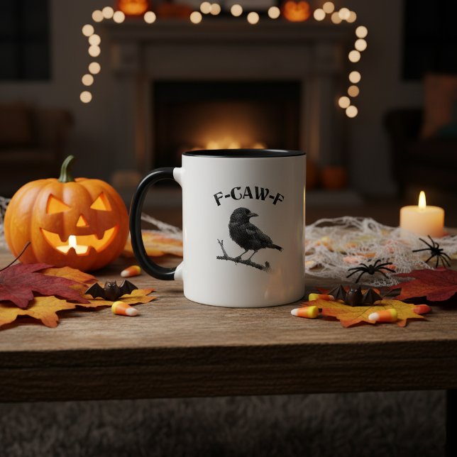 Kråka F-CAW-F Halloween Mugg (Skapare uppladdad)