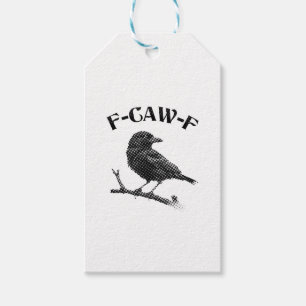 Kråka F-CAW-F Halloween Presentetikett