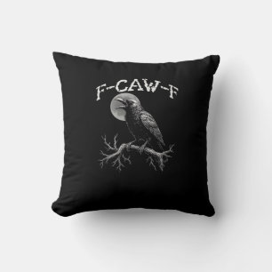 Kråka F-Caw-F Rolig Fågel Kråka Humor Tri-blend Tr Kudde