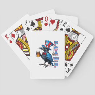 Kråka, F-Caw-F Rolig Fågel Kreativ Ledig Casinokort