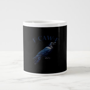 Kråka, F-Caw-F Rolig Fågel Kreativ Ledig Jumbo Mugg