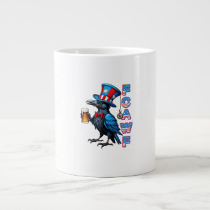 Kråka, F-Caw-F Rolig Fågel Kreativt Ledigt Jumbo Mugg
