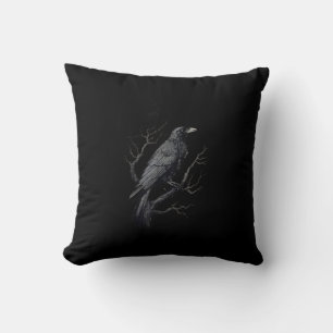 Kråka, F-Caw-F Rolig Fågel Måne Gothic Vuxen Humor Kudde