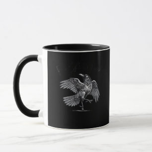 Kråka, F-Caw-F Rolig Fågel Måne Gothic Vuxen Humor Mugg