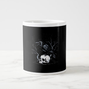Kråka, F-Caw-F Rolig Fågel Måne Gotisk Vuxen Humor Jumbo Mugg