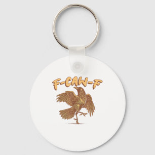 Kråka F-Caw-F Rolig Fågel Raven Meme Nyckelring