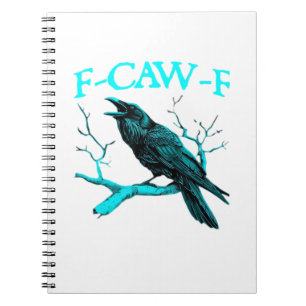 Kråka F-Caw-F Rolig Fågel Retro Design Kreativ Sti Anteckningsbok