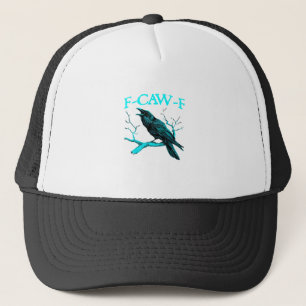 Kråka F-Caw-F Rolig Fågel Retro Design Kreativ Sti Keps