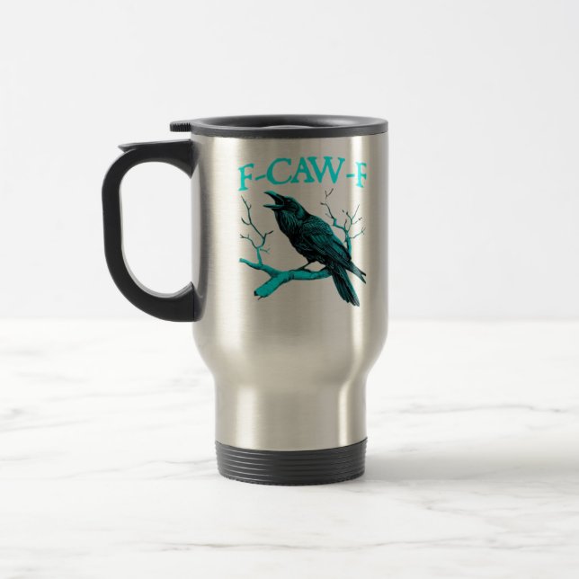 Kråka F-Caw-F Rolig Fågel Retro Design Kreativ Sti Resemugg (Vänster)