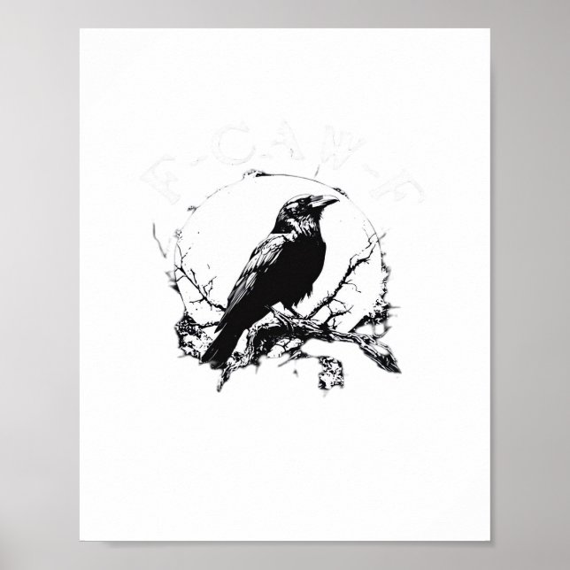 Kråka, F-Caw-F Rolig Fågel Rolig Trendig Poster (Framsidan)