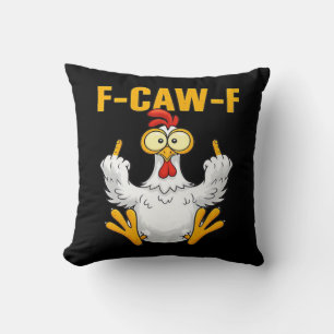 Kråka F-Caw-F Rolig Humor Gotisk Kudde