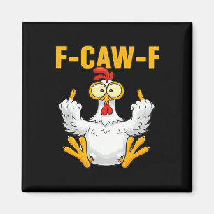 Kråka F-Caw-F Rolig humor gotisk Magnet