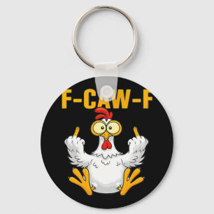 Kråka F-Caw-F Rolig humor gotisk Nyckelring