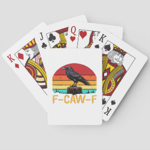 Kråka, F-Caw-F Rollig Fågel Retro Klassiker Casinokort