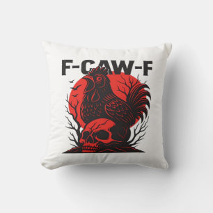 Kråka F-Caw-F Rolsk Gotisk Humor Kudde