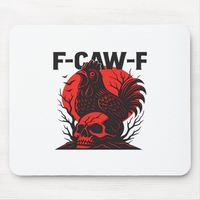 Kråka F-Caw-F Rolsk Gotisk Humor Musmatta (Framsidan)
