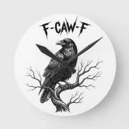 Kråka - F-Caw-F Rund Klocka