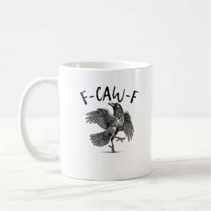 Kråka, F-Kråk-F Rolig Fågel Kaffemugg