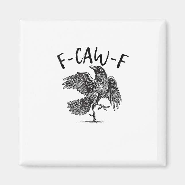 Kråka, F-Kråk-F Rolig Fågel Magnet (Framsidan)