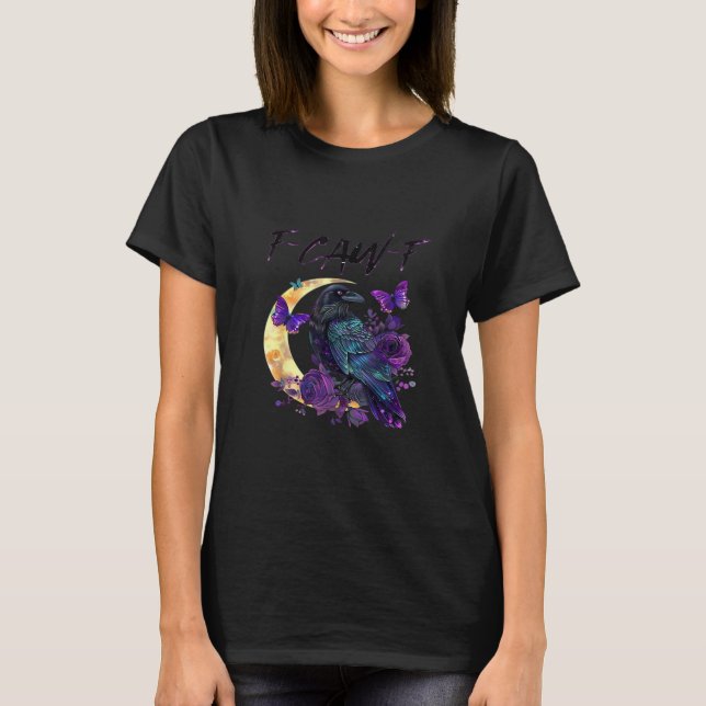 Kråka F Krax F Rolig Fågel Måne Gotisk Design T Shirt (Framsida)