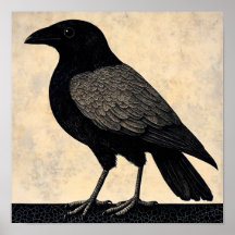 Kråka Fågelmålning för Abstrakt