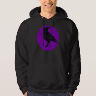 Kråka Fåglar med minimalistfåglar Hoodie