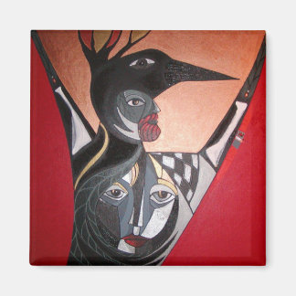 kråka firande magnet