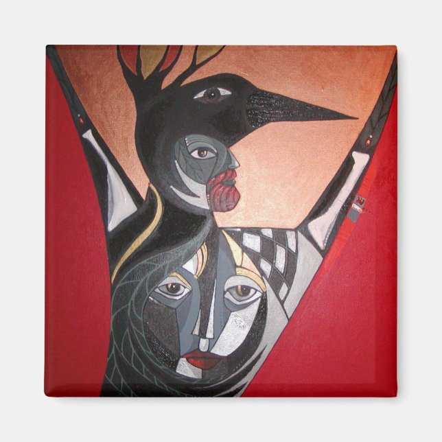 kråka firande magnet (Framsidan)