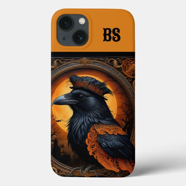 kråka för orange och svartpunktshalloween (Baksida)