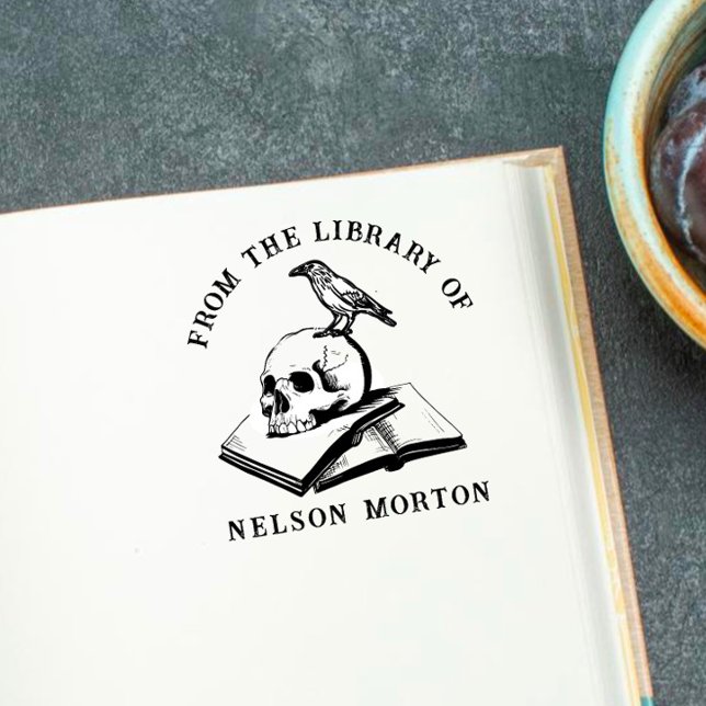 Kråka | Gothic Skull från Bibliotek Självfärgande Stämpel (Skapare uppladdad)