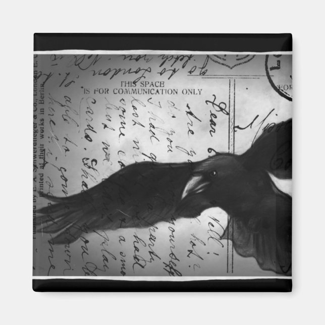 Kråka gräns magnet (Framsidan)