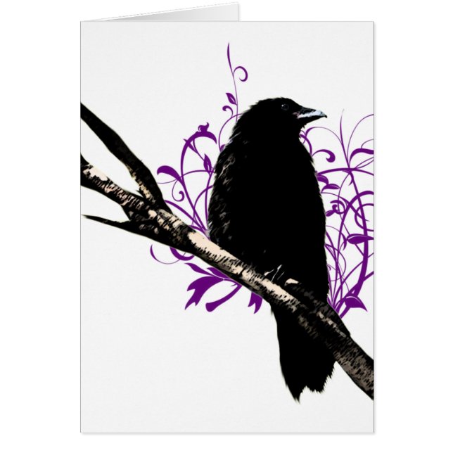 Kråka Hälsningskort (Framsidan)