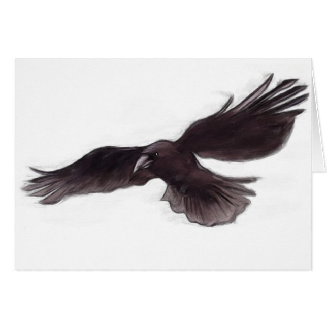 Kråka Hälsningskort (Framsidan Horizontal)