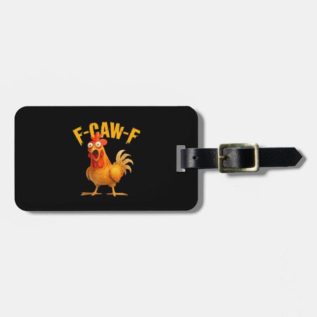 Kråka Humor F-Caw-F Gotisk Rolig Retro Cool Bagagebricka (Horisontell Framsida)