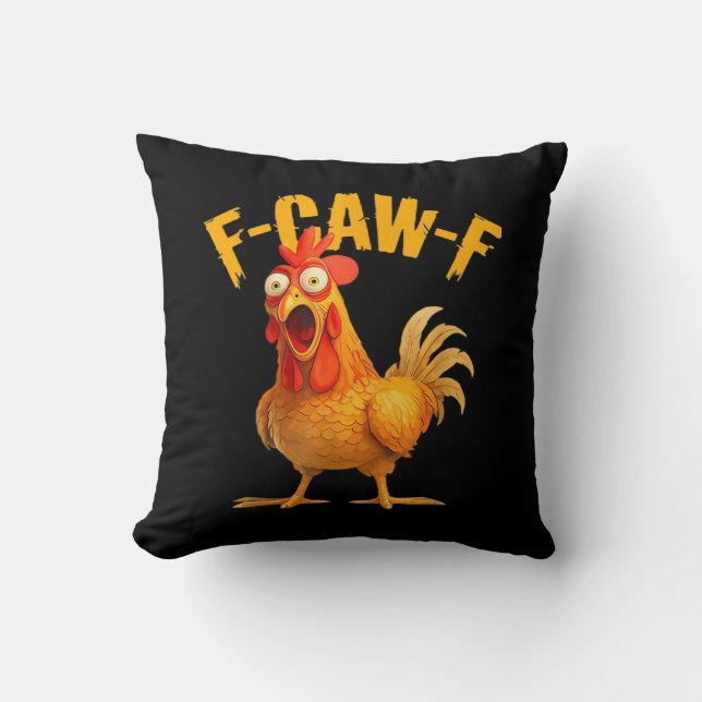 Kråka Humor F-Caw-F Gotisk Rolig Retro Cool Kudde (Framsida)