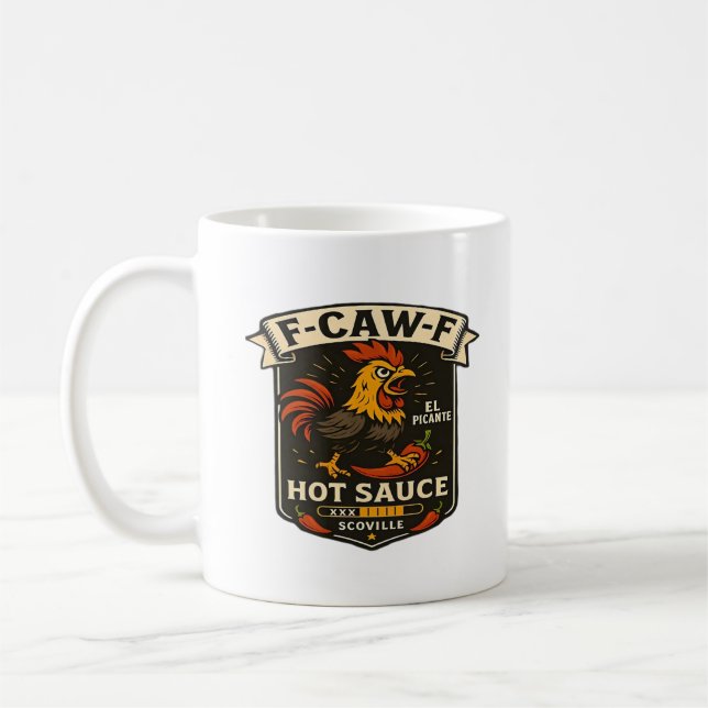 Kråka Humor Roligt Gotisk F-Caw-F Kaffemugg (Vänster)