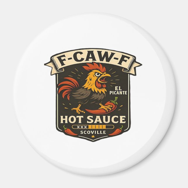 Kråka Humor Roligt Gotisk F-Caw-F Magnet (Framsidan)