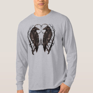 Kråka i Död Träd - Mörk Gotisk Konst T Shirt