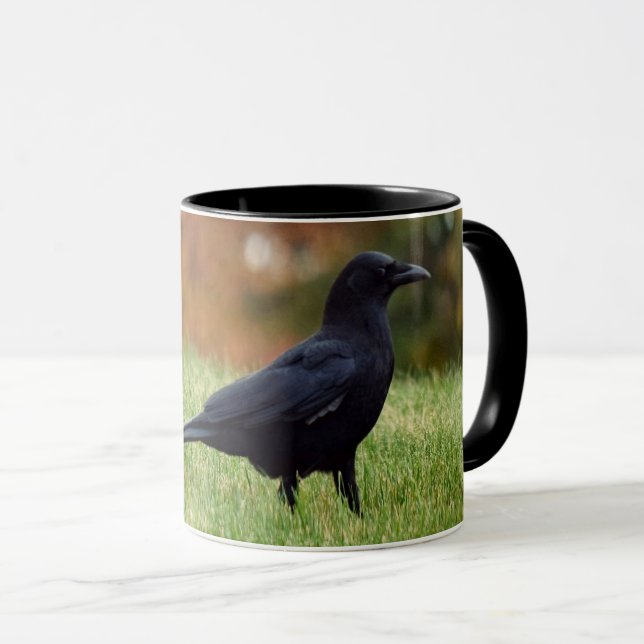 Kråka i gräs mugg (Framsida höger)