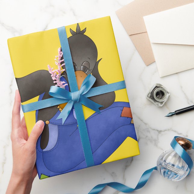 Kråka i Papper radbrytning Presentpapper (Skapare uppladdad)