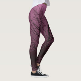 Kråka i träd i Mauve Leggings