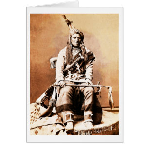 Kråka indian, 1880 hälsningskort