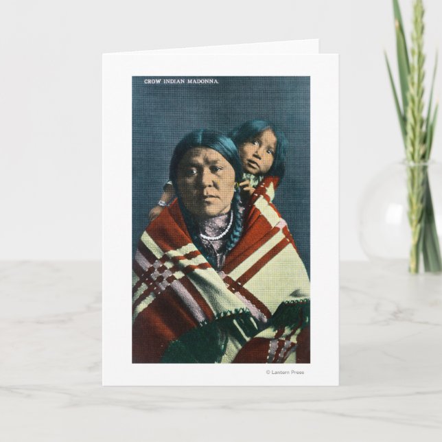Kråka Indiska madonna och barn Kort (Framsida)
