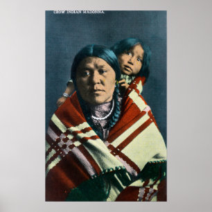 Kråka Indiska madonna och barn Poster