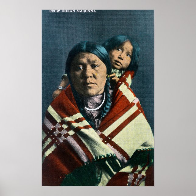 Kråka Indiska madonna och barn Poster (Framsidan)