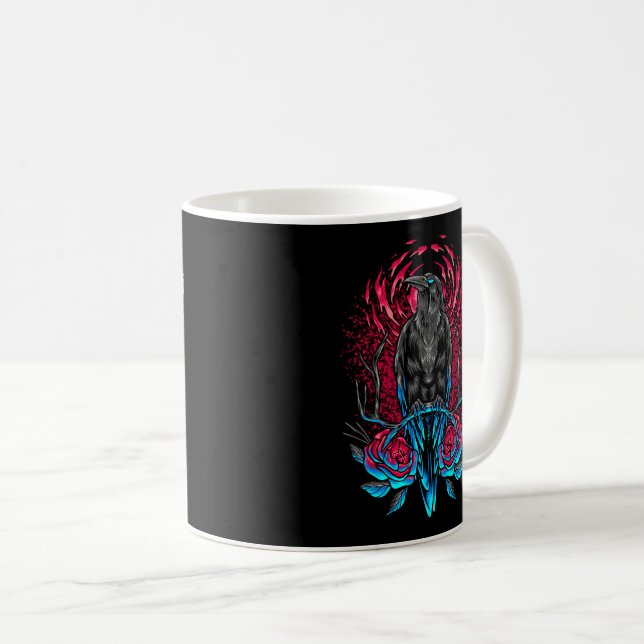 Kråka  kaffemugg (Framsida höger)