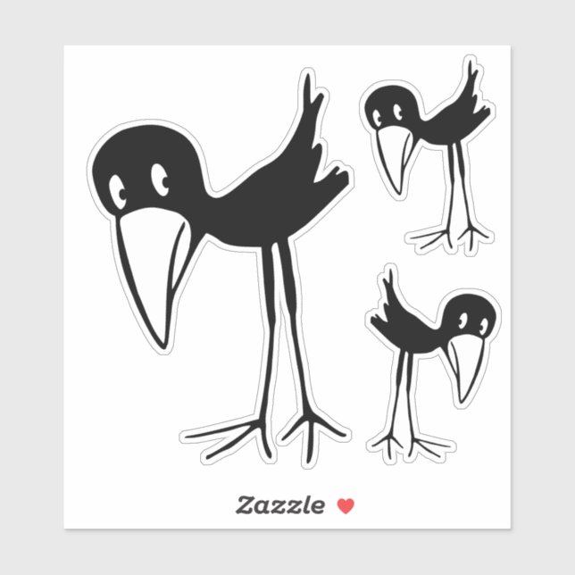 Kråka Klistermärken (Ark)