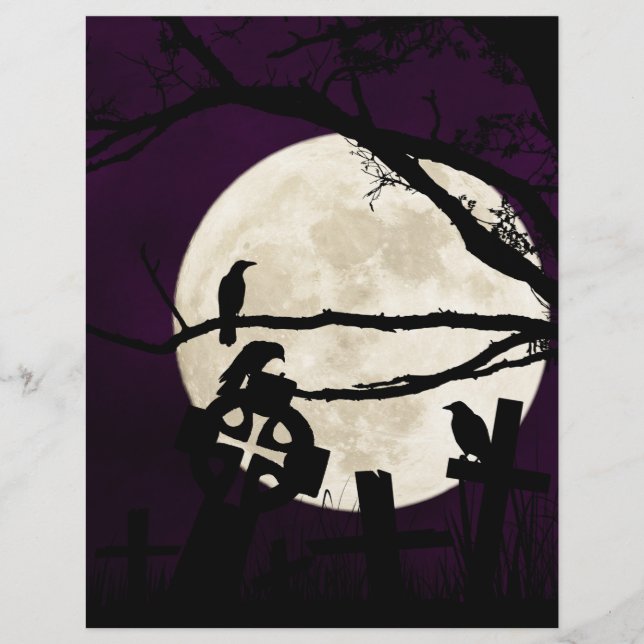 Kråka & Kor Halloween-skrapbok Papper (Framsida)