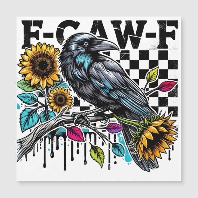 Kråka Korp F-CAW-F Rolig Halloween (Framsida)