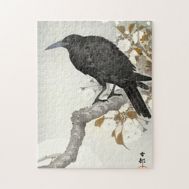 Kråka Korp Koson Japansk Fågel Kråka Pussel (Vertikal)